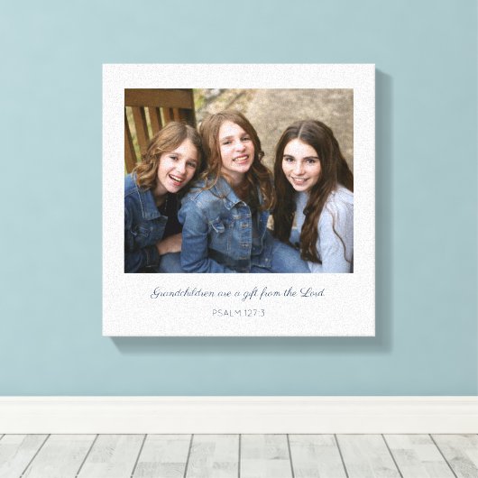 Eenvoudig modern vers | Kleinkinderen Foto Canvas Afdruk (Insitu (Houten vloer))