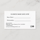 Eenvoudig Modern Verwijs een Vriend Custom zwart Klantenkaartje (Achterkant)