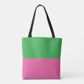 Eenvoudig Modern Vet Roze en Groen Kleurenblok Tote Bag (Achterkant)