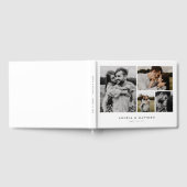 Eenvoudig Modern Vier Foto Bruiloft Gastenboek (Volledig)