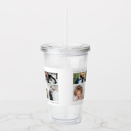 Eenvoudig Modern Vijf Fotorooster Acryl Drinkbeker (Rechts)