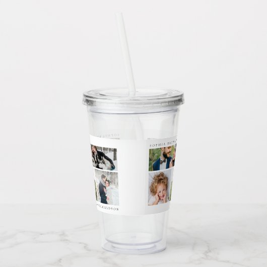 Eenvoudig Modern Vijf Fotorooster Acryl Drinkbeker (Links)