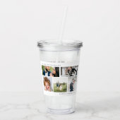 Eenvoudig Modern Vijf Fotorooster Acryl Drinkbeker (Achterkant)