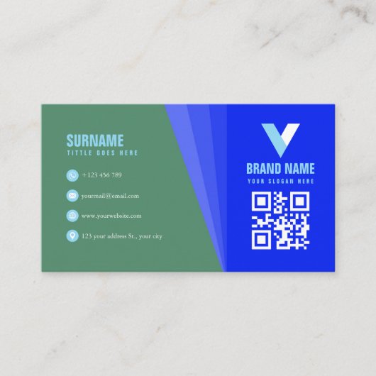 Eenvoudig modern visitekaartje (Voorkant)
