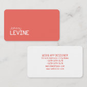 Eenvoudig, modern visitekaartje (Voorkant / Achterkant)