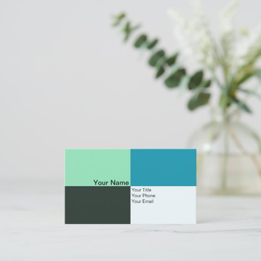 Eenvoudig modern visitekaartje (Staand voorkant)