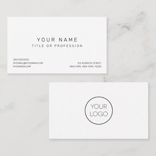 Eenvoudig modern Visitekaartje (Voorkant / Achterkant)