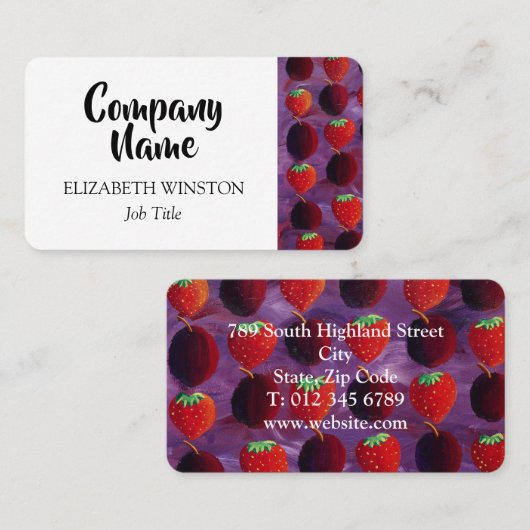 Eenvoudig Modern Visitekaartje (Voorkant / Achterkant)