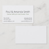 Eenvoudig modern Visitekaartje met 2 namen & conta (Voorkant / Achterkant)