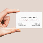 Eenvoudig modern Visitekaartje met 2 namen & conta