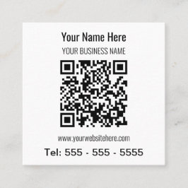 Eenvoudig modern Visitekaartje QR-code vierkant