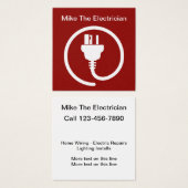 Eenvoudig modern Visitekaartje voor elektricien (Voorkant /achterkant)