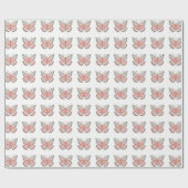 Eenvoudig modern vlinderpatroon cadeaupapier (Vlak)