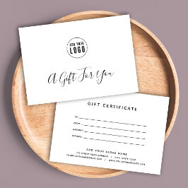 Eenvoudig modern Voeg je Logo Cadeaubon toe