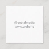 Eenvoudig Modern Voeg uw Logo toe Vierkante Visitekaartje (Achterkant)