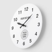 Eenvoudig modern Voeg uw Logo-wandklok toe Grote Klok (Hoek)
