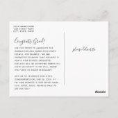 Eenvoudig, modern, volledig foto-Afstuderen Briefkaart (Achterkant)