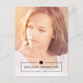 Eenvoudig, modern, volledig foto-Afstuderen Briefkaart (Voorkant)