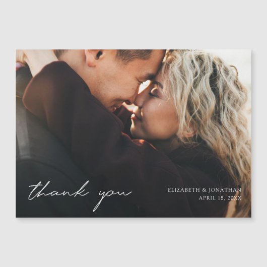 Eenvoudig modern, volledig fotohuwelijk bedankt Ma (Voorkant)