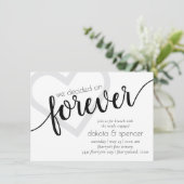 Eenvoudig modern voor altijd | Heart Pas getrouwd  Kaart (Staand voorkant)