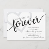 Eenvoudig modern voor altijd | Heart Pas getrouwd  Kaart (Voorkant)