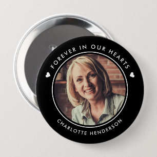 Eenvoudig modern voor altijd in ons hart Foto Butt Ronde Button 4,0 Cm