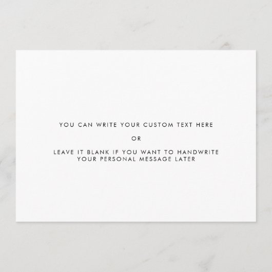 Eenvoudig modern voor mijn broer op mijn trouwdagk kaart (Achterkant)