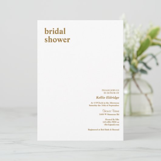 Eenvoudig modern Vrijgezellenfeest Kaart (Staand voorkant)