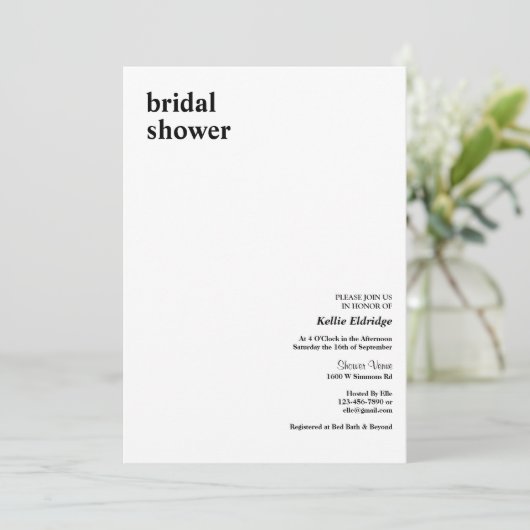 Eenvoudig modern Vrijgezellenfeest Kaart (Staand voorkant)