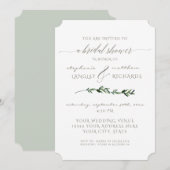 Eenvoudig, modern Vrijgezellenfeest met bladgroen Kaart (Voorkant / Achterkant)