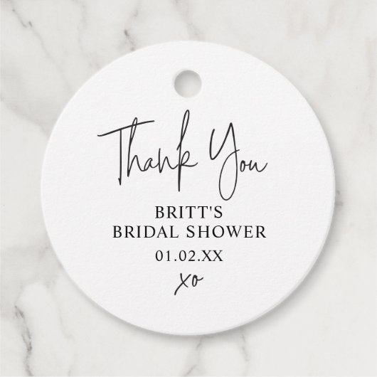 Eenvoudig modern Vrijgezellenfeest voor Hartelijk Bedankjes Labels (Voorkant)