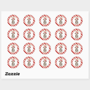 Eenvoudig modern vrolijk kerst kalf Koe OX patroon Ronde Sticker
