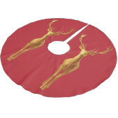 Eenvoudig modern vrolijk kerstmis gouden rendier p kerstboom rok (Gekanteld)