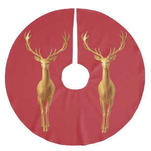Eenvoudig modern vrolijk kerstmis gouden rendier p kerstboom rok