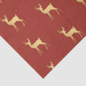 Eenvoudig modern vrolijk kerstmis gouden rendier p tissuepapier (Detail)