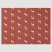 Eenvoudig modern vrolijk kerstmis gouden rendier p tissuepapier (Voorkant)