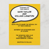 Eenvoudig modern vuurtje voor komische boeken uitnodiging briefkaart (Voorkant)