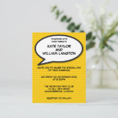 Eenvoudig modern vuurtje voor komische boeken uitnodiging briefkaart (Staand voorkant)