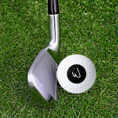 Eenvoudig modern W (bewerkbaar initiaal) monogram Golfballen