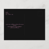 Eenvoudig modern warm roze huwelijk bespaart de da briefkaart (Achterkant)