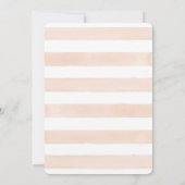 Eenvoudig modern Waterverf Floral Rozen Peach Kora Kaart (Achterkant)