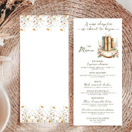 Eenvoudig Modern Waterverf Storybook Vrijgezellenf Menu