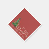 Eenvoudig Modern Waterverf Tree kerstfeest Servet (Hoek)