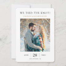 Eenvoudig Modern We Bied de knoop Foto Elopement