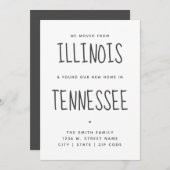 Eenvoudig modern We hebben nieuwe thuisstaat verpl Aankondiging (Voorkant / Achterkant)