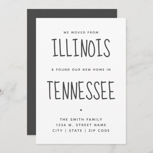 Eenvoudig modern We hebben nieuwe thuisstaat verpl Aankondiging (Voorkant / Achterkant)