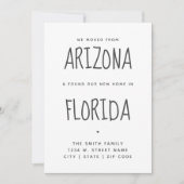 Eenvoudig Modern We hebben verhuisd New Home Flori Aankondiging (Voorkant)