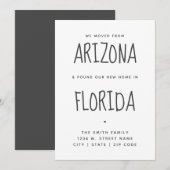 Eenvoudig Modern We hebben verhuisd New Home Flori Aankondiging (Voorkant / Achterkant)