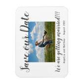 Eenvoudig modern we worden getrouwd met foto's, sp magneet (Verticaal)