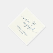 Eenvoudig Modern We zijn verlovingsfeest Servet (Hoek)